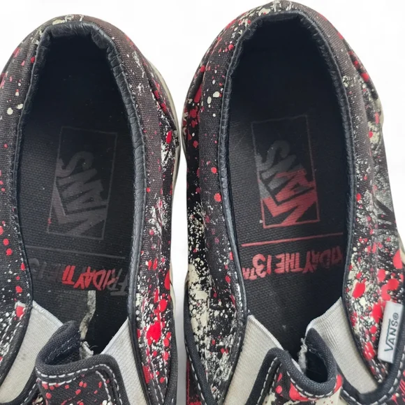 Vans Friday the 13th Slip-On Shoes – Jason Voorhees Horror Graphic Sneakers - Picture 2 of 8